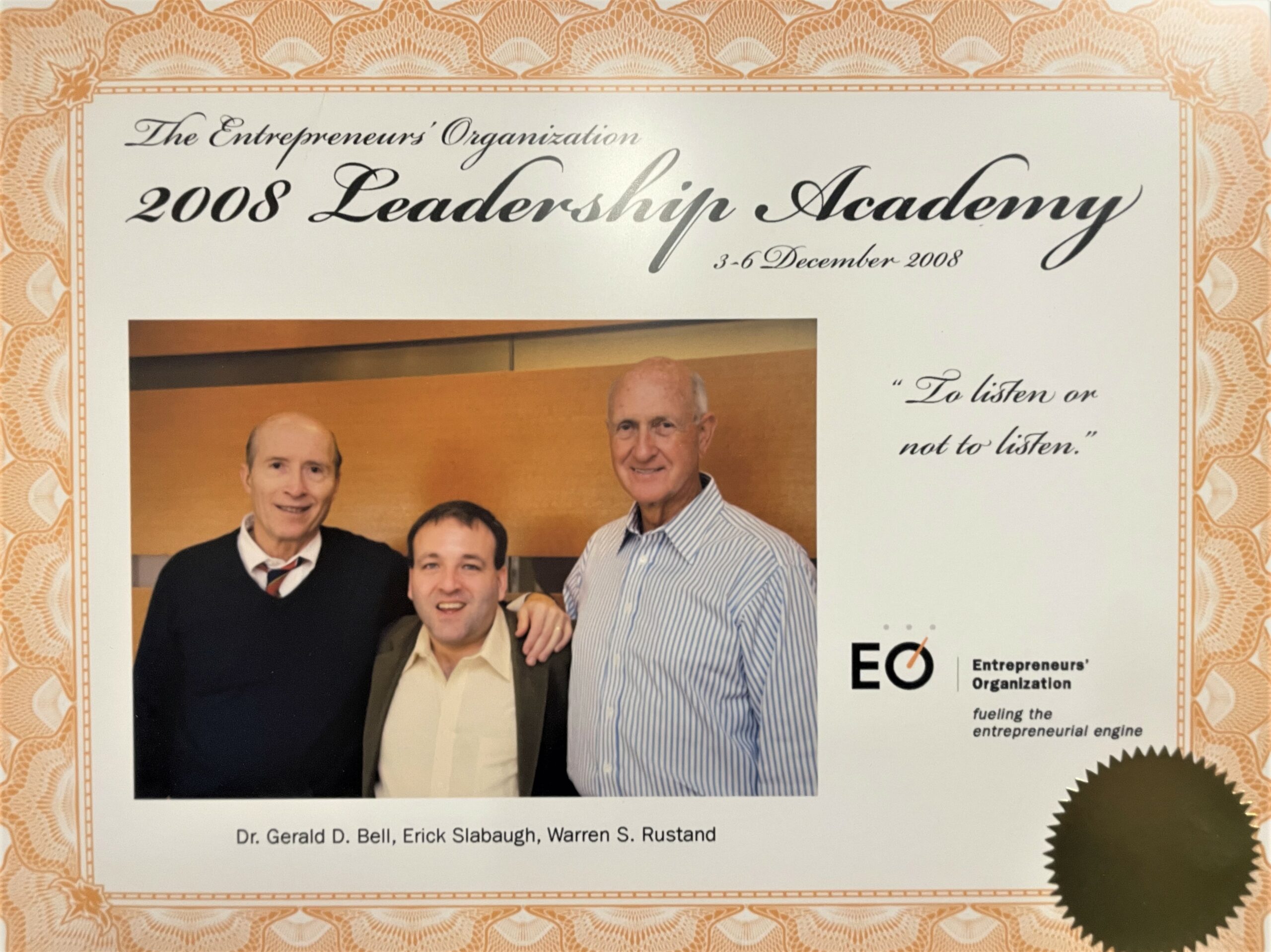 Reflections on the Origin Story of EO World Management Academy (GLA) — —